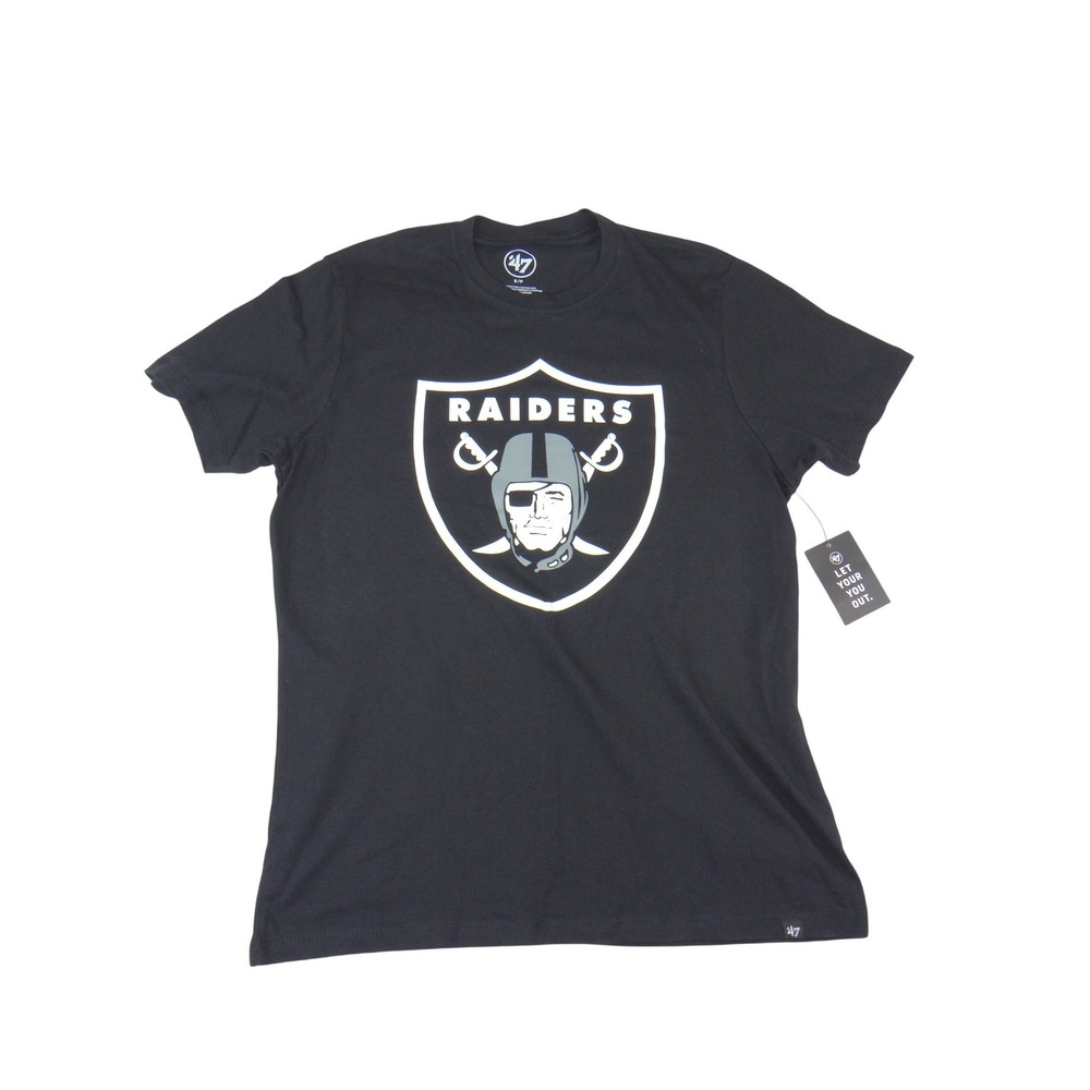 47 Brand Las Vegas Raiders NFL Black Graphic T-Shirt Mens Small New